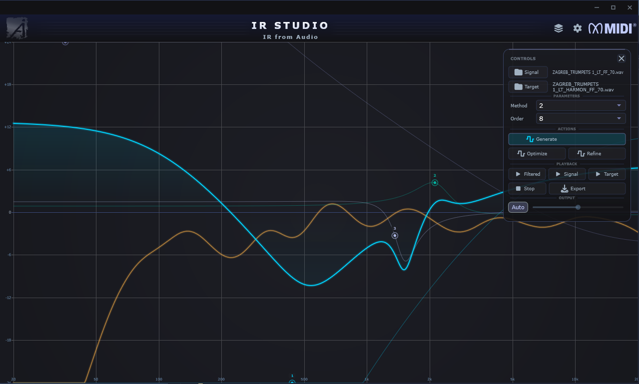 IR Studio interface